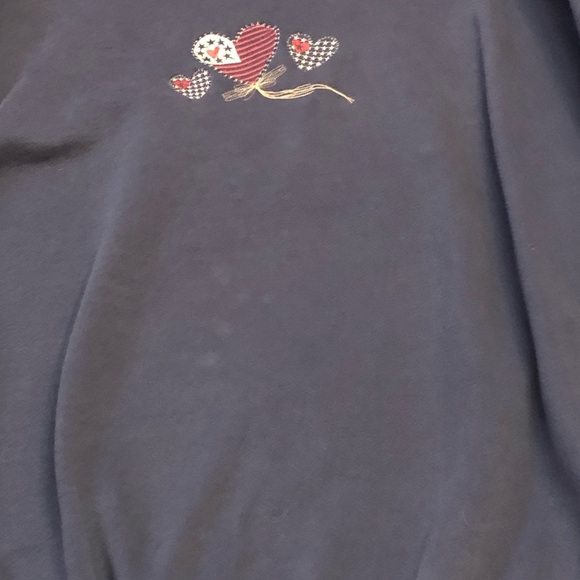 American Classic Red, White, & Blue Sweatshirt with Hearts - Picture 3 of 7